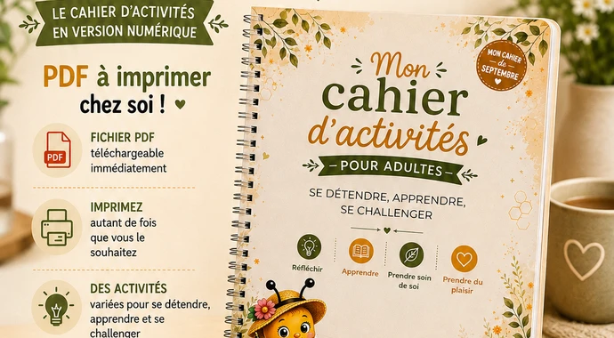 Mon cahier d'activités pour adultes, en PDF à imprimer chez soi