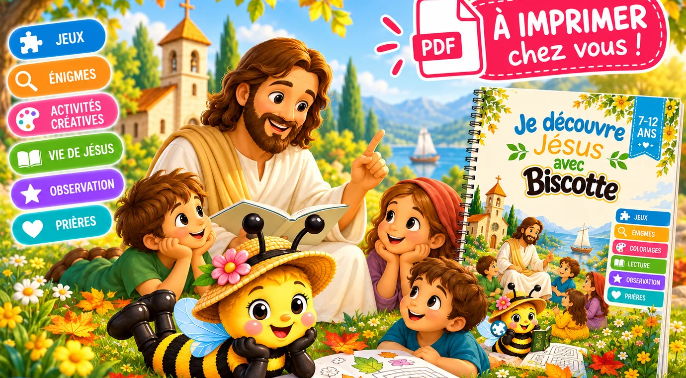 Je découvre Jésus avec Biscotte — cahier d'activités 7-12 ans