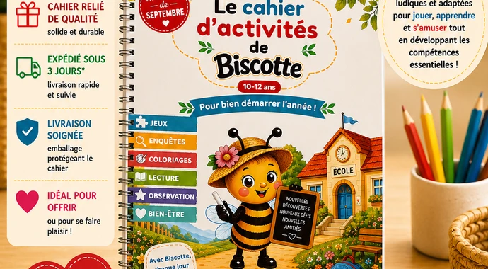 Cahier relié — 10-12 ans
