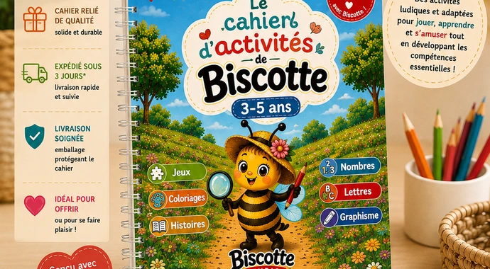 Cahier relié — 3-5 ans